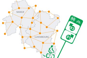 A cycling node network for the provinces of Namur and Luxembourg